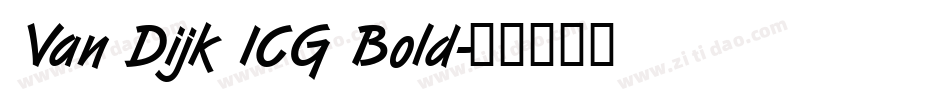 Van Dijk ICG Bold字体转换